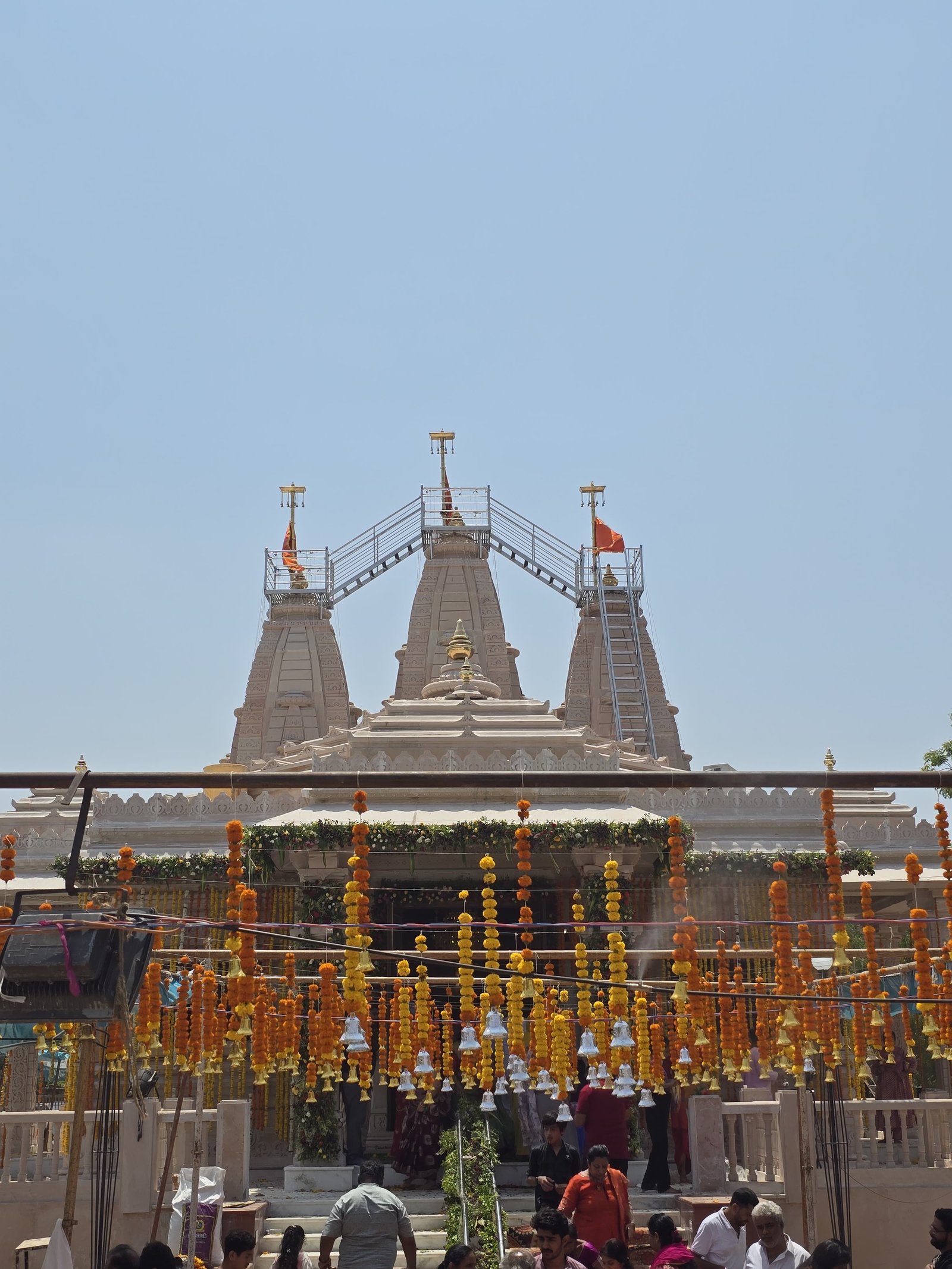 Mandir entrance during gathering